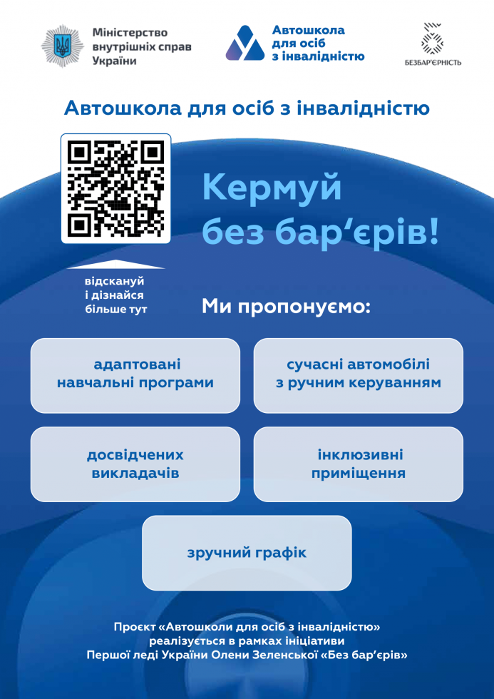 Інформаційна довідка про автошколи для осіб з інвалідністю