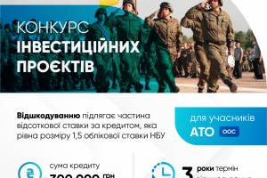 Учасники АТО (ООС) можуть взяти участь у конкурсі інвестиційних проєктів
