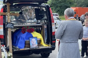 Дрогобиччина  прощається з полеглим героєм Любомиром Бреничем