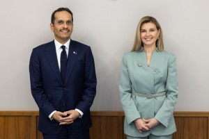 Перша леді України обговорила з Прем&rsquo;єр-міністром Катару будівництво укриттів у школах і відбудову Ізюмської лікарні