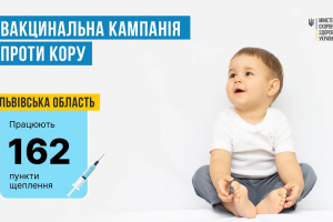 На Львівщині триває вакцинація дітей проти кору, паротиту та краснухи: в області працює 162 пункти щеплення
