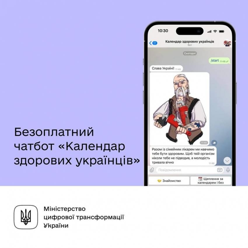 Чат-бот &laquo;Календар здорових українців&raquo;: безоплатна діагностика та профілактика українців