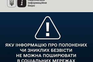 Яку інформацію про полонених чи зниклих безвісти не можна поширювати в соціальних мережах