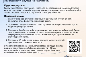 Як отримати ваучер на навчання переселенцям і ветеранам?