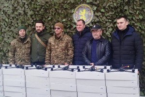 Від Бориславської громади за підтримки Львівської ОВА та благодійників передали 65 безпілотників для Нацгвардії
