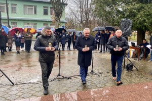 Біля Колони Свободи у Дрогобичі відбувся захід з нагоди відзначення Дня Гідності та Свободи